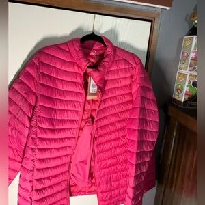 Hot Pink Packable Puffer Jacket • XXL • NWT • Cracker Barrel